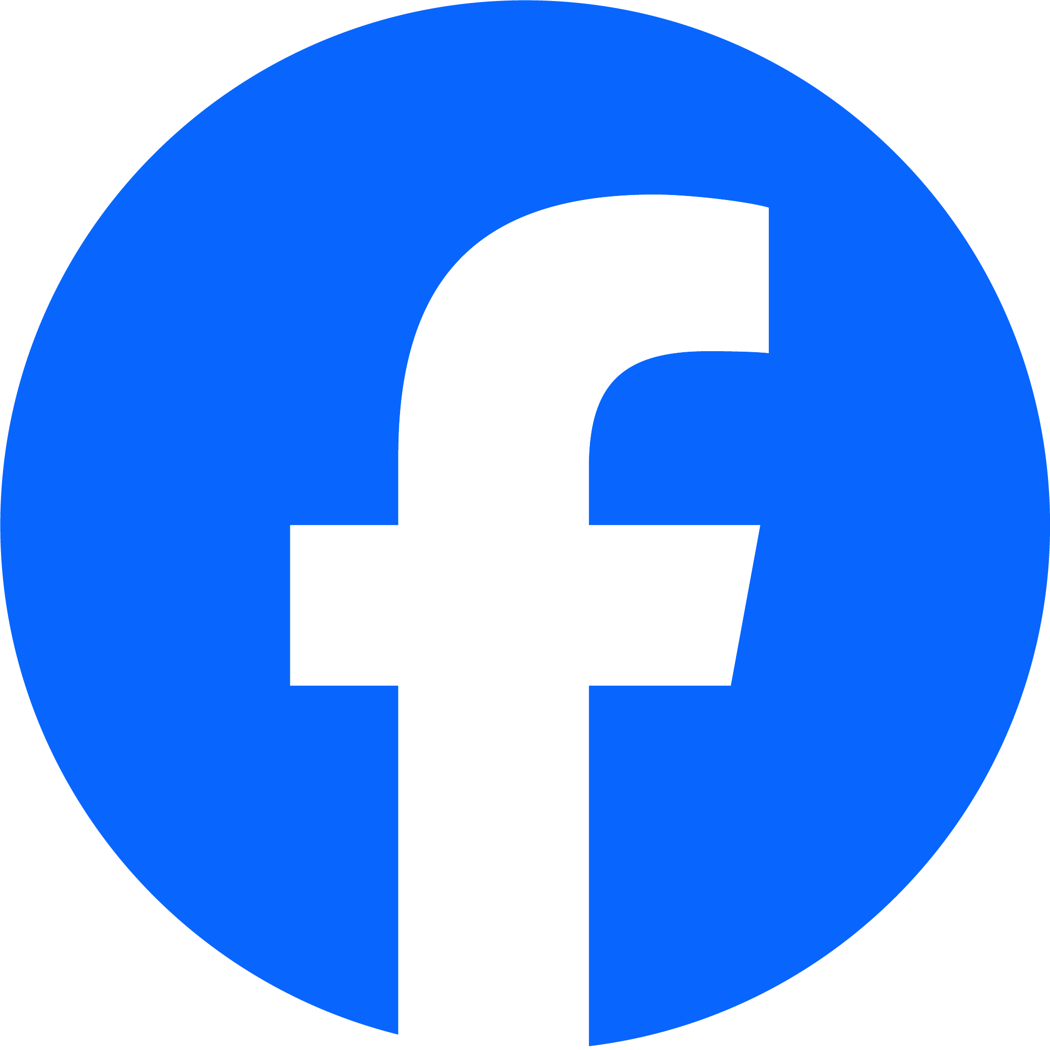Facebook Logo: weisses kleines f im blauen Kreis