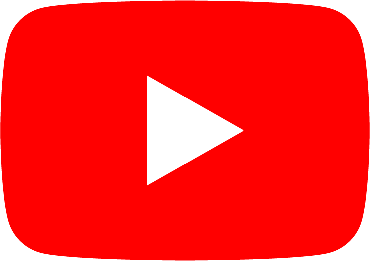 YouTube Icon: weisses Playsymbol auf rotem Viereck