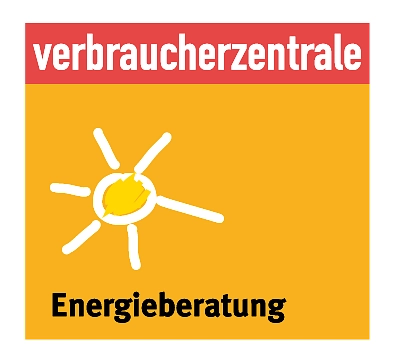 2026_verbraucherzentrale_energieberatung.png Gelbes Rechteck mit weißer Sonne und Schriftzug "Energie beratung" sowie "verbraucherzentrale" oben. © Verbraucherzentrale