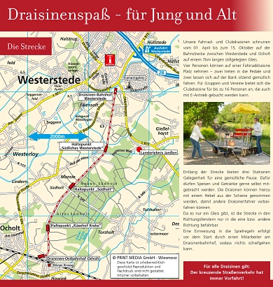 Draisine Flyer 2023&nbsp;&copy;&nbsp;Touristik Westerstede e.V.