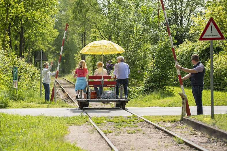 Fahrt mit der Draisine&nbsp;&copy;&nbsp;Stadt Westerstede
