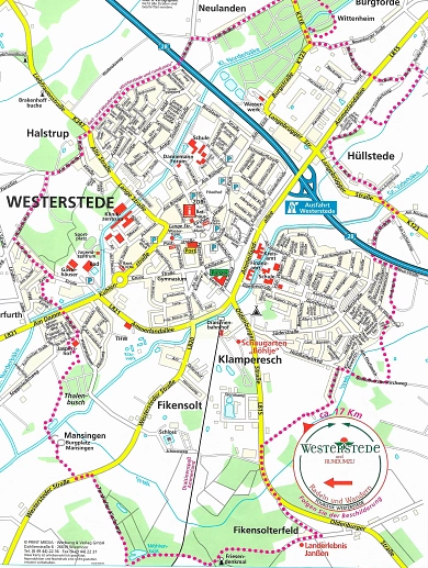 Stadtplan Westerstede&nbsp;&copy;&nbsp;Touristik Westerstede e.V.